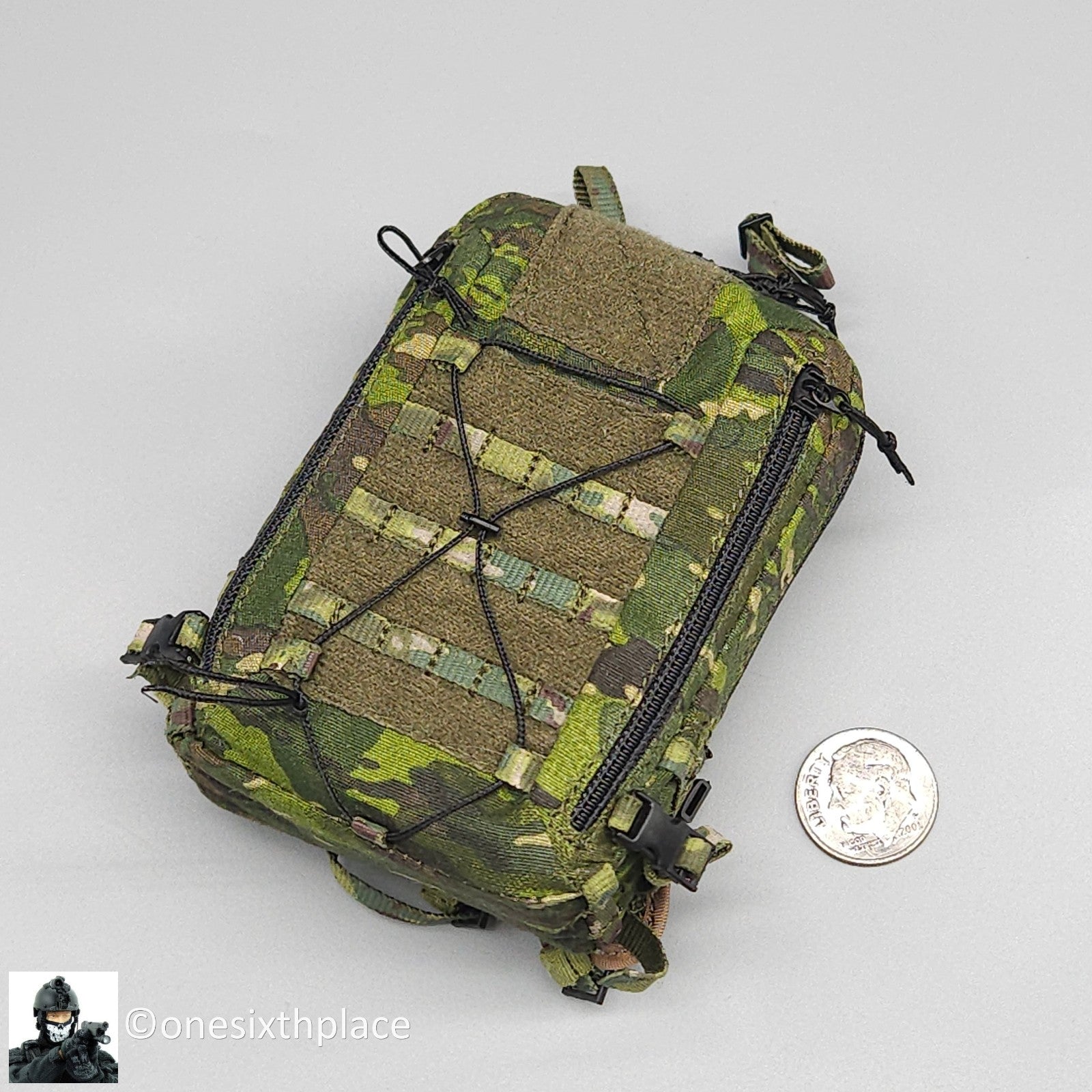 1:6 Flagset DEVGRU Jungle Dagger Multicam Tropic Camo Backpack 12" Figure