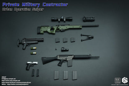 1:6 Easy & Simple PMC Urban Operation Sniper DSA SA58 Rifle for 12" Figures