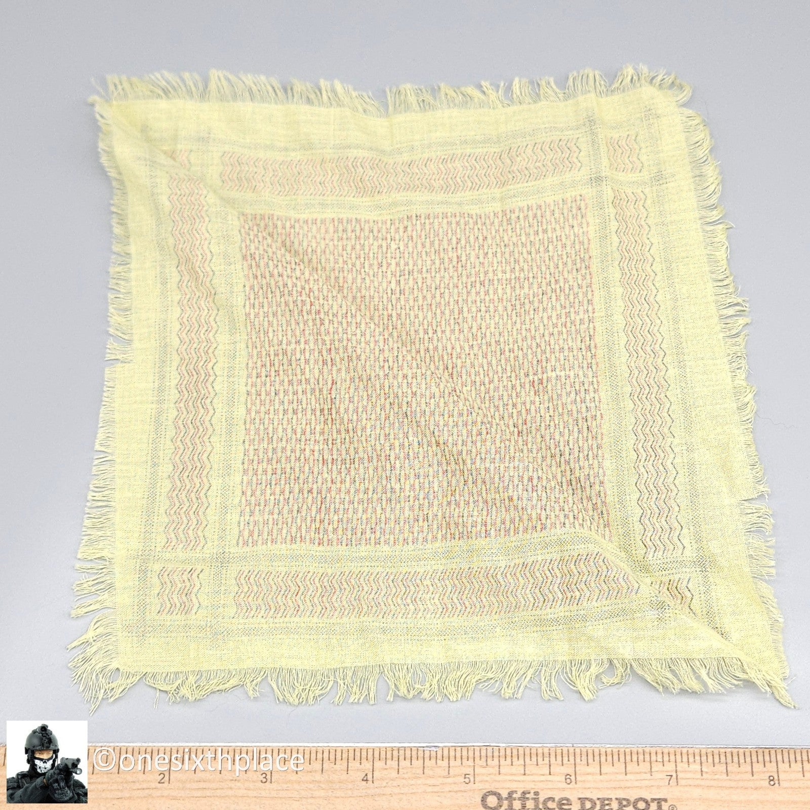 1:6 scale BBI Green & Red Shemagh Scarf for 12" Figures