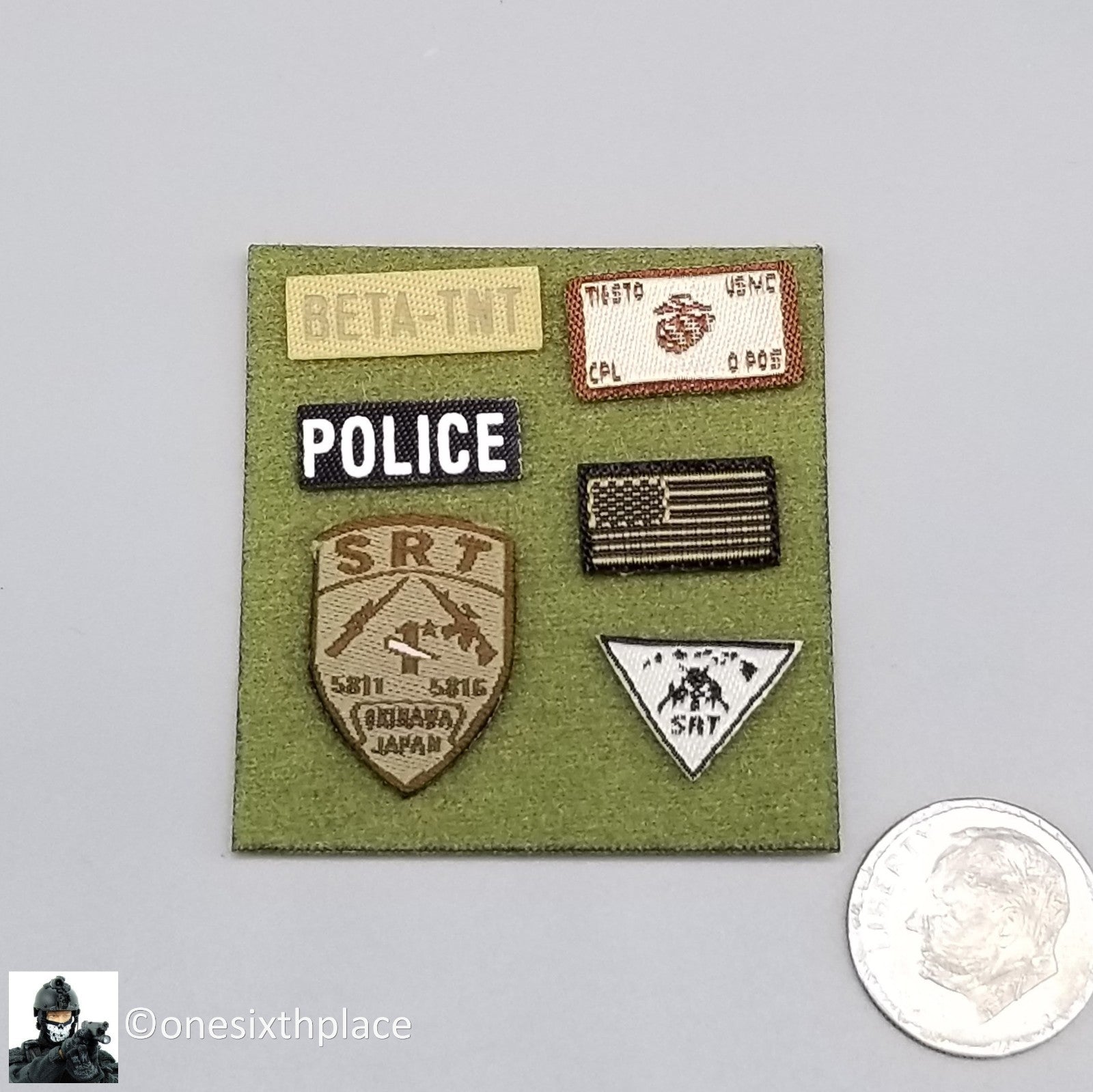 1:6 King's Toy USMC SRT Patches Set for 12" Figures