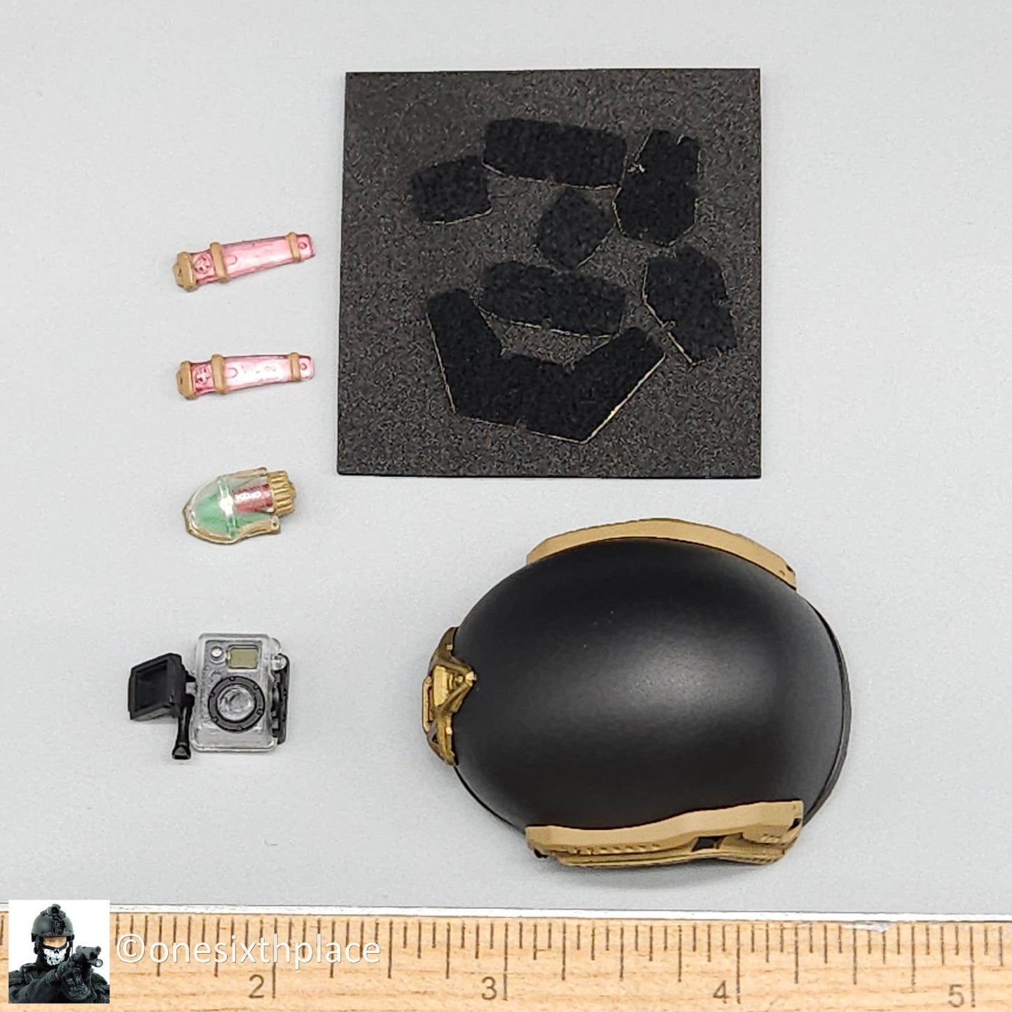 1:6 scale Easy & Simple PMC Weapon Specialist Black Helmet w/ Camera