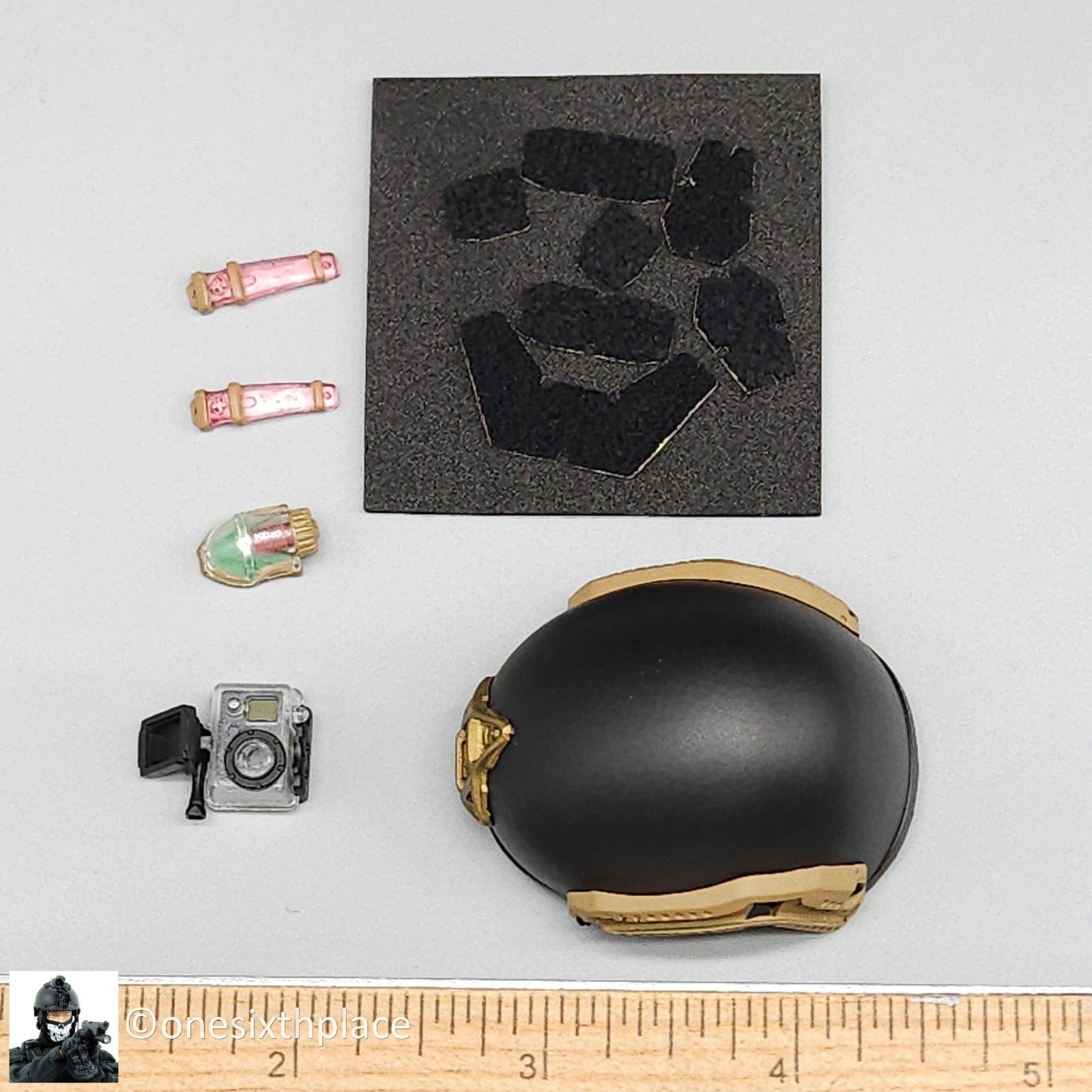 1:6 scale Easy & Simple PMC Weapon Specialist Black Helmet w/ Camera