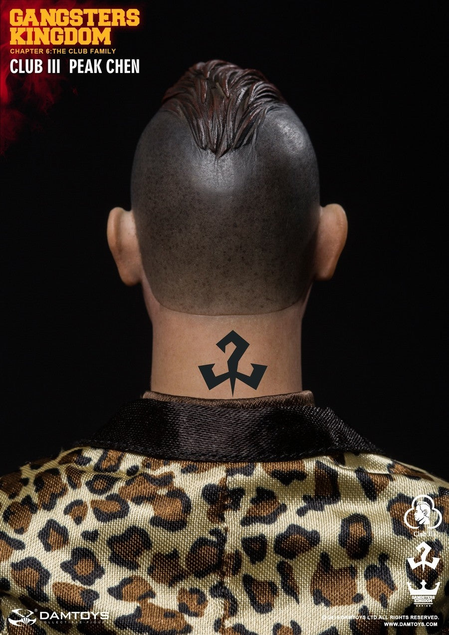 1:6 scale DamToys Gangster's Kingdom Peak Chen Male Head Sculpt for 12" Figures