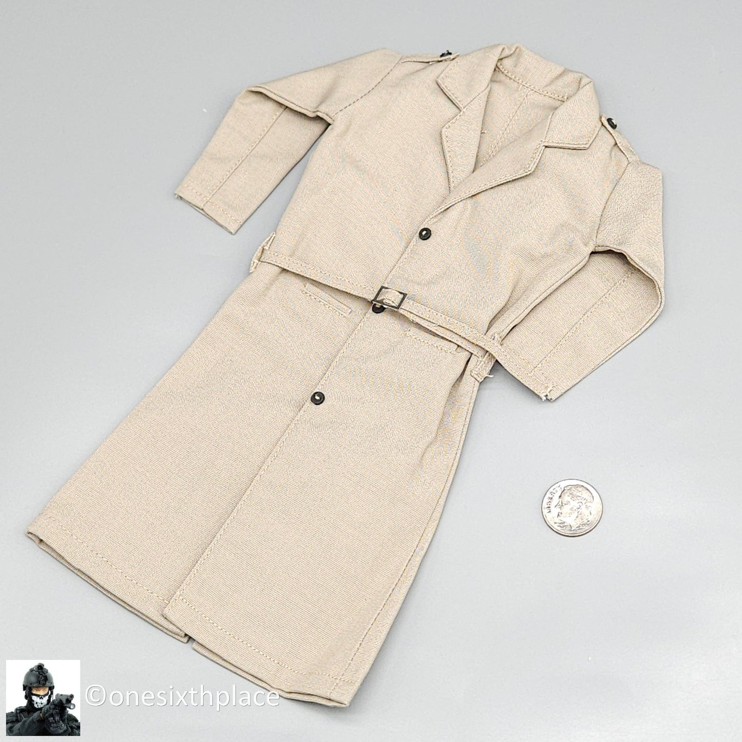 1:6 Triad Toys Cream Trenchie Female Trench Coat for 12" Figures