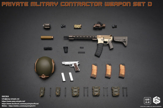 1:6 Easy & Simple Private Military Contractor Weapon Set D Ver. A for 12" Figure