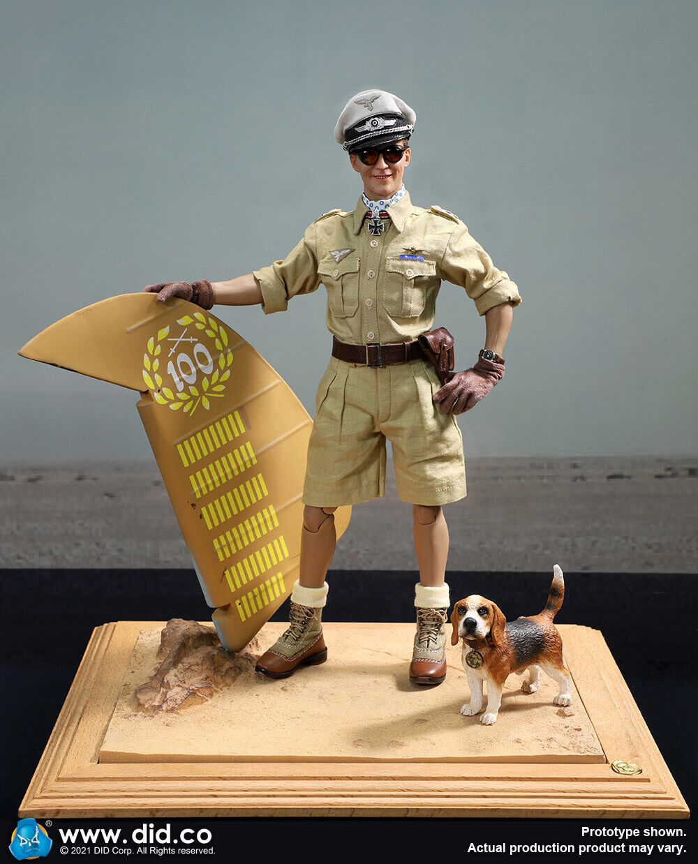 1:6 DiD WWII German Star of Africa Diorama Desert Figure Stand 12" GI Joe Dragon