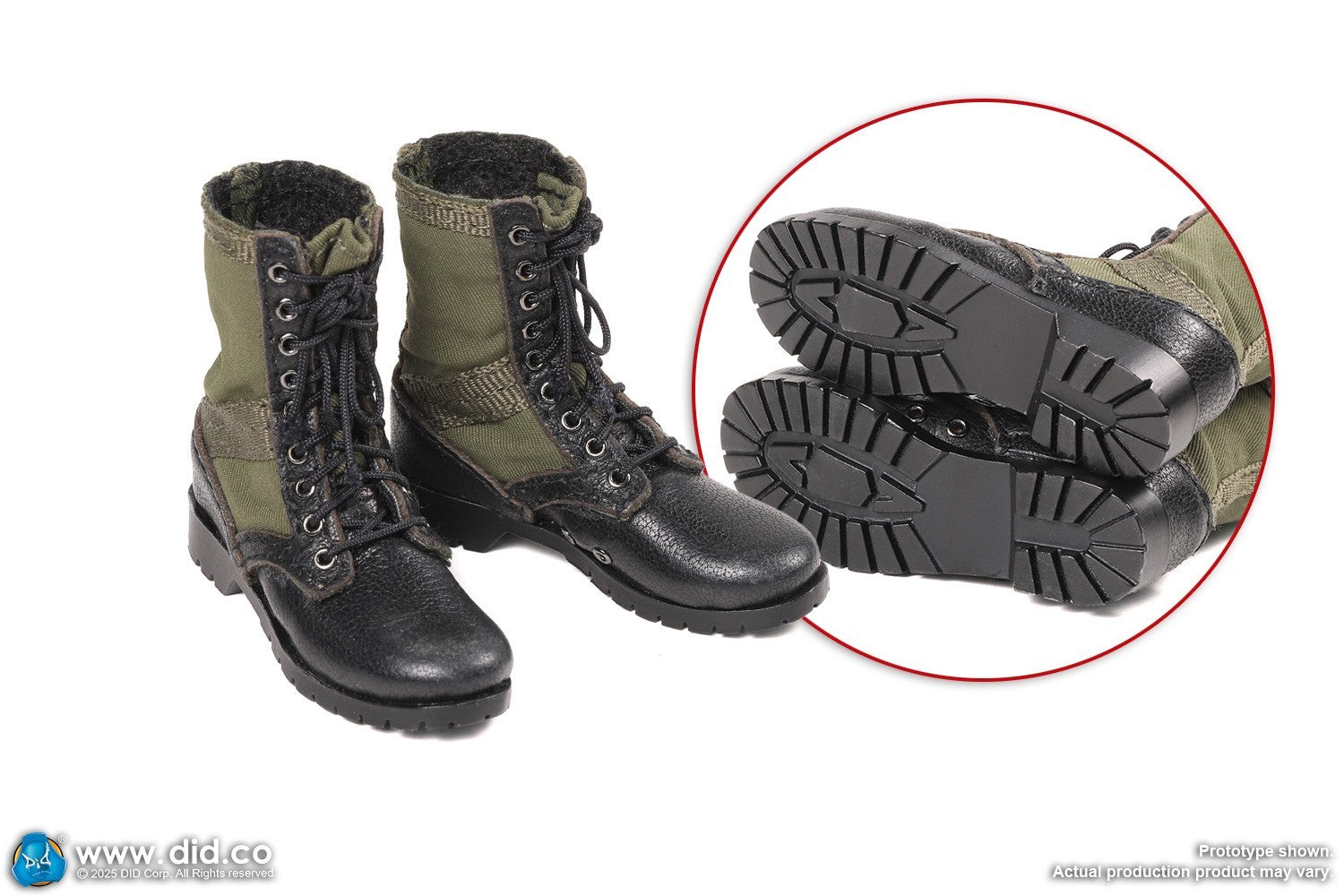 1:6 scale DiD Vietnam US Army Colonel James Jungle Boots for 12" Figures