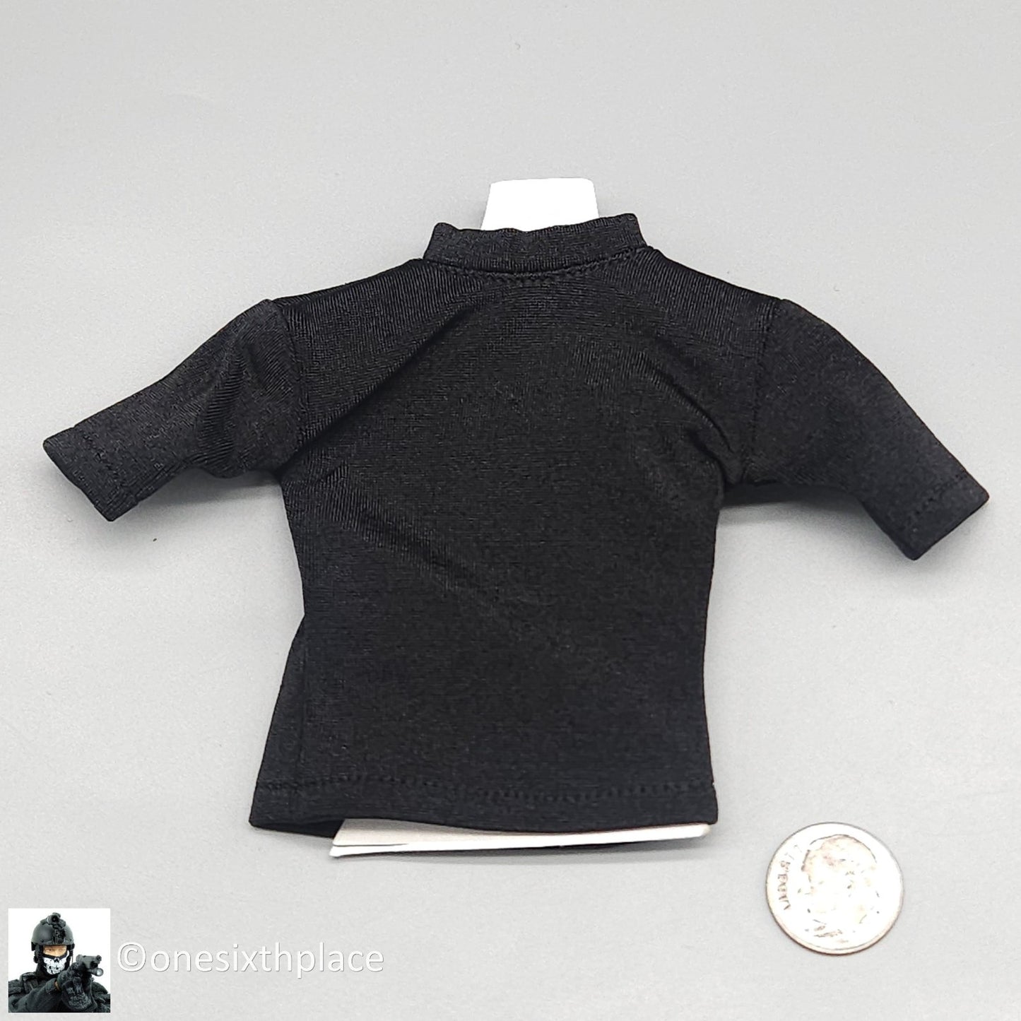 1:6 scale Triad Toys Mens Basic Black T-Shirt for 12" Figures