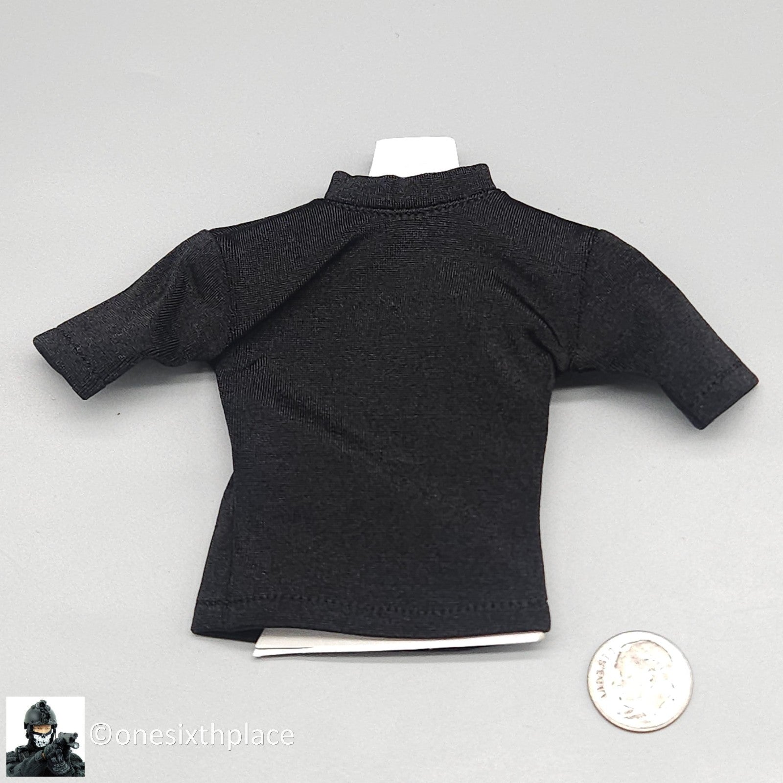 1:6 scale Triad Toys Mens Basic Black T-Shirt for 12" Figures