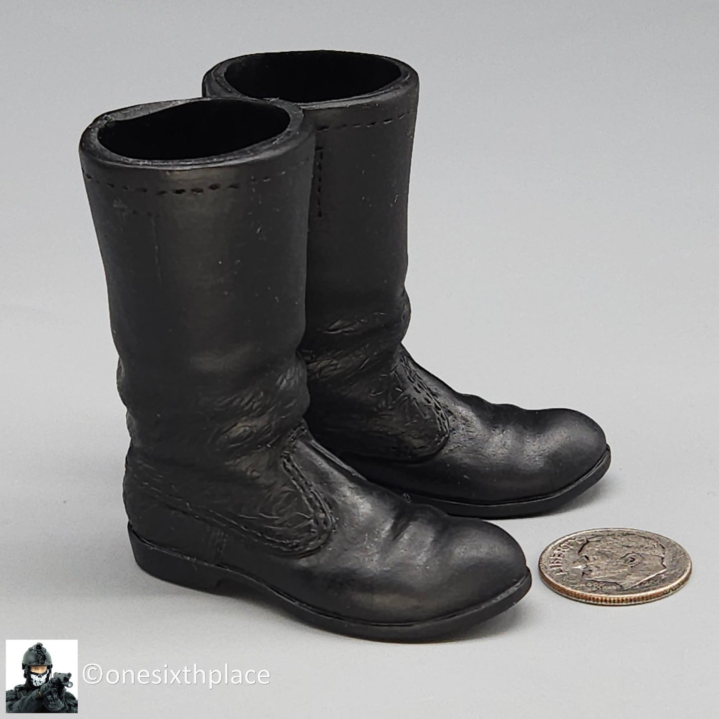 1:6 scale Ultimate Soldier WWII German NCO Black Boots for 12" Figures