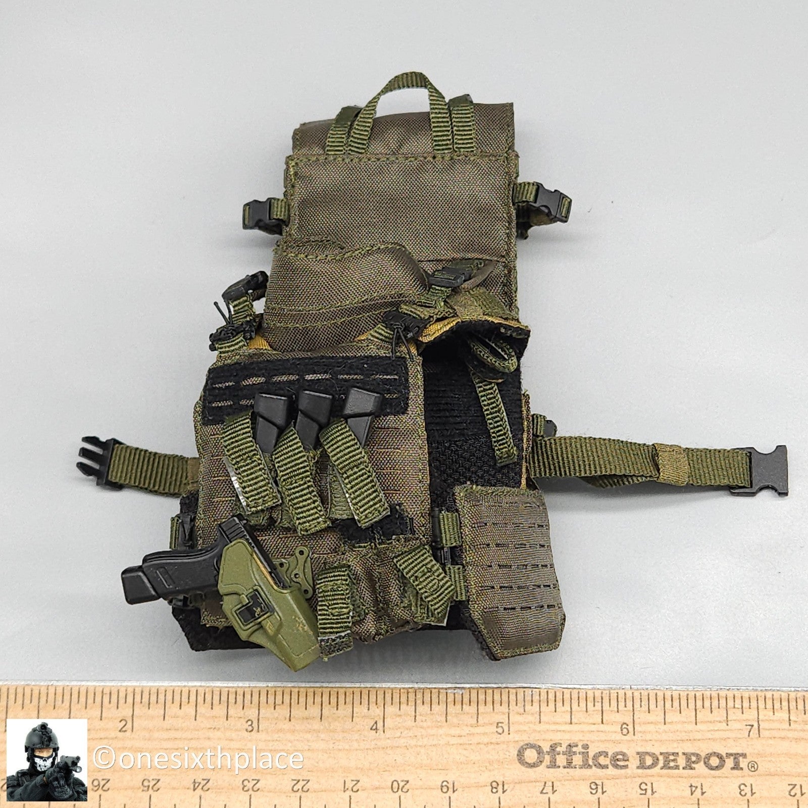 1:6 Easy & Simple CBI Enforcer Yuri M134 Minigun w/ Plate Carrier Set 12" Figure