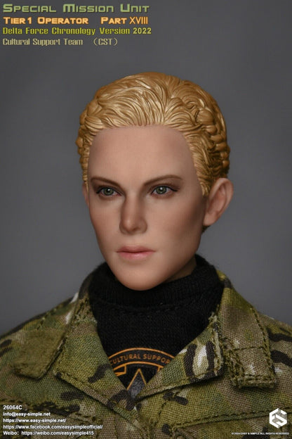 1:6 Easy & Simple Delta Force 2022 Cultural Support Team CST Female Head Sculpt