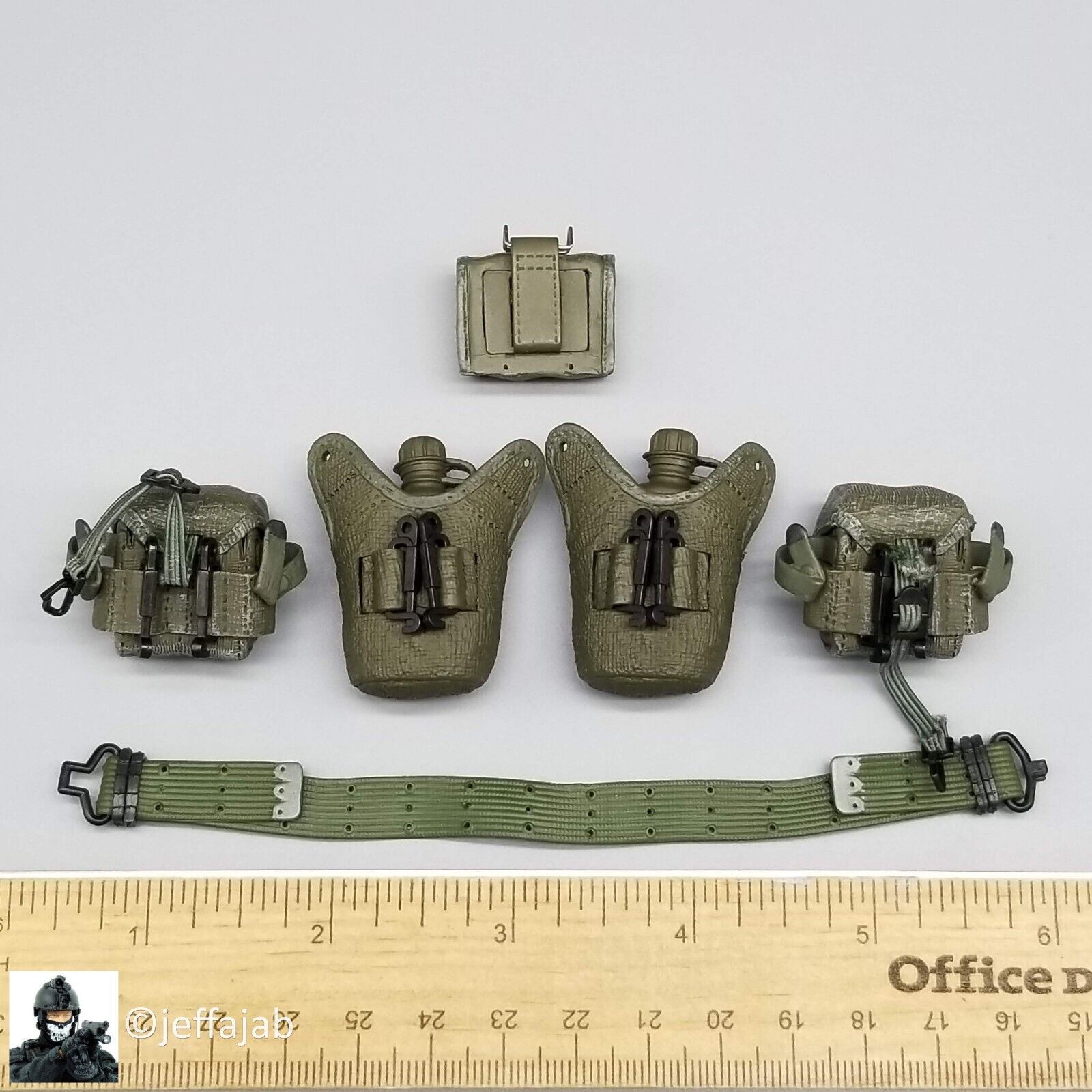 1:6 scale Dragon Vietnam USMC RTO Jake Belt Ammo Pouch Canteen Set