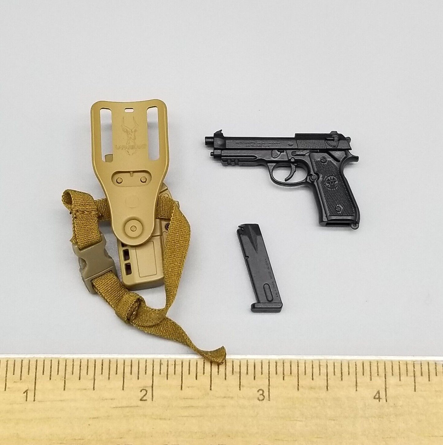 1:6 Easy & Simple 75th Ranger Regiment M9 Pistol w/ Holster 12" GI Joe Army