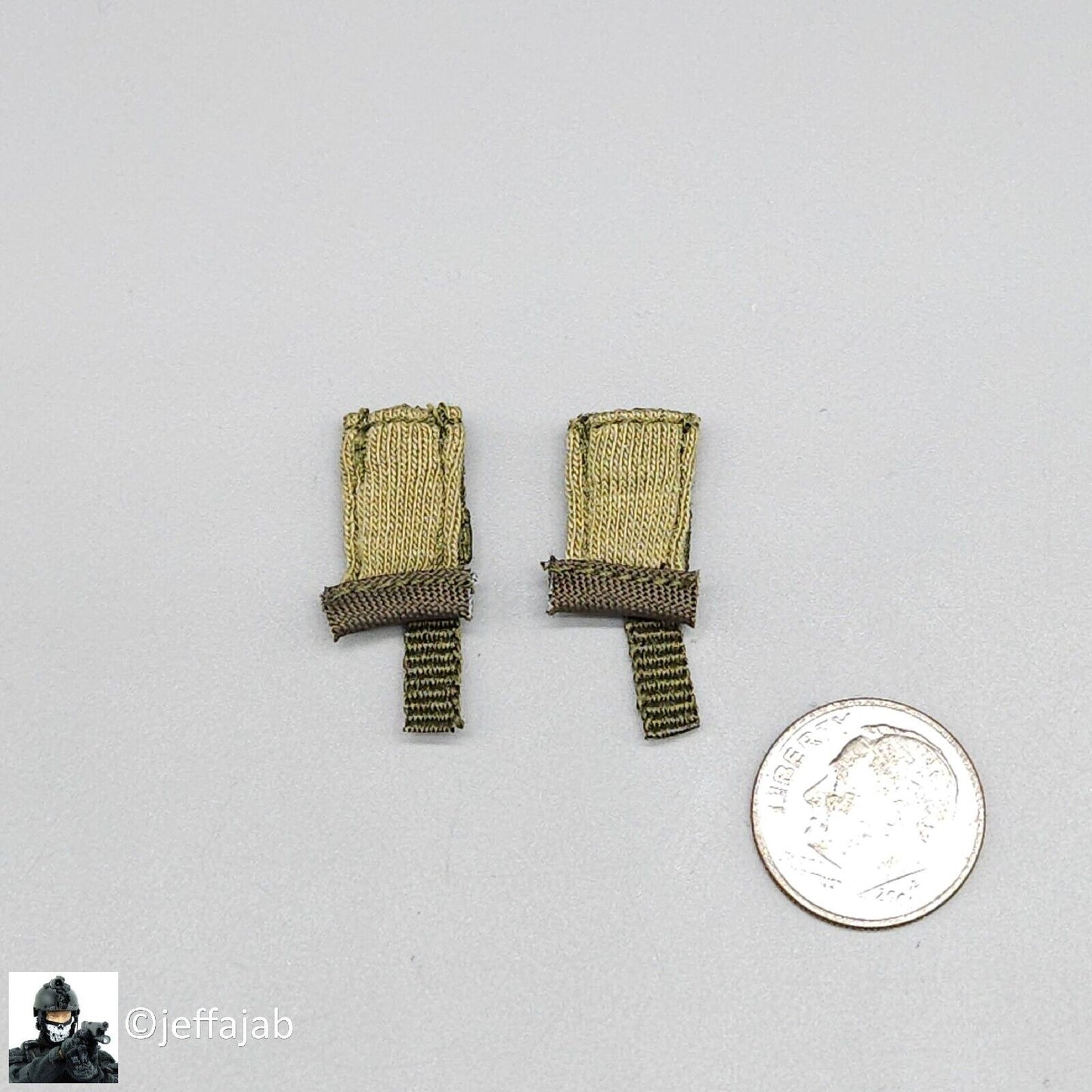 1:6 Easy & Simple Pararescue Jumpers Green Pistol Mag Pouch (x2) for 12" Figures