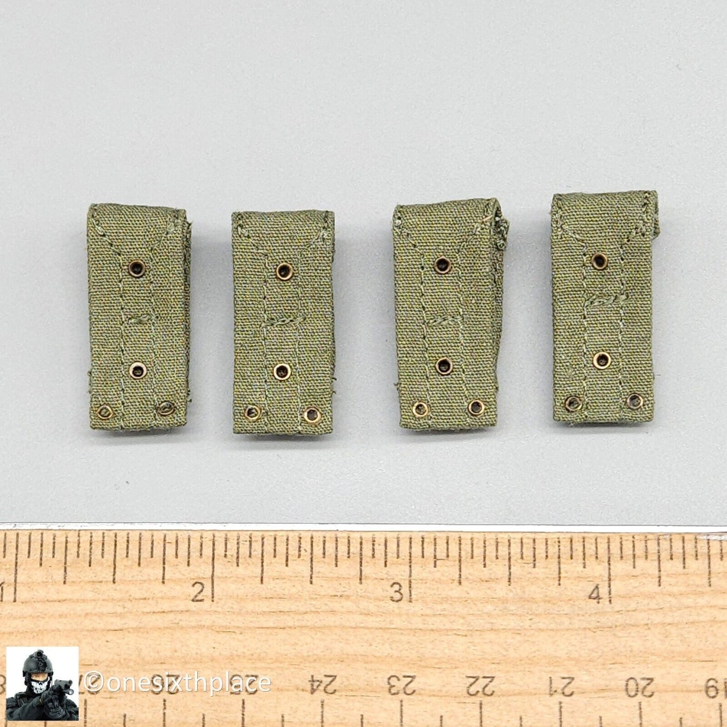 1:6 scale QOrange Vietnam USMC in Hue 1968 M14 Ammo Pouches (x4) for 12" Figures