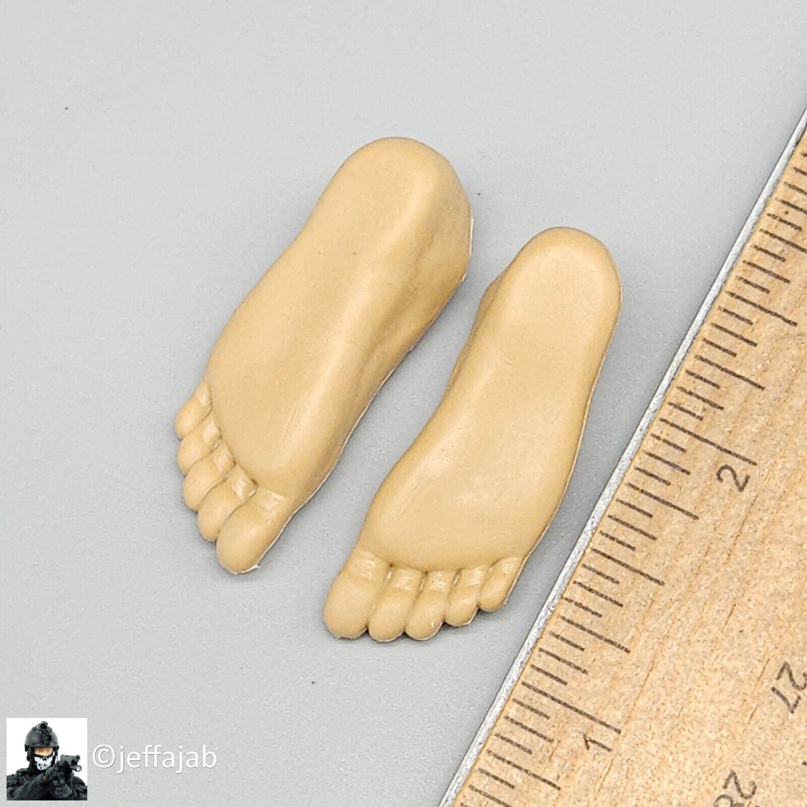 1:6 Easy & Simple Male Nude Feet for 12" Figures Body