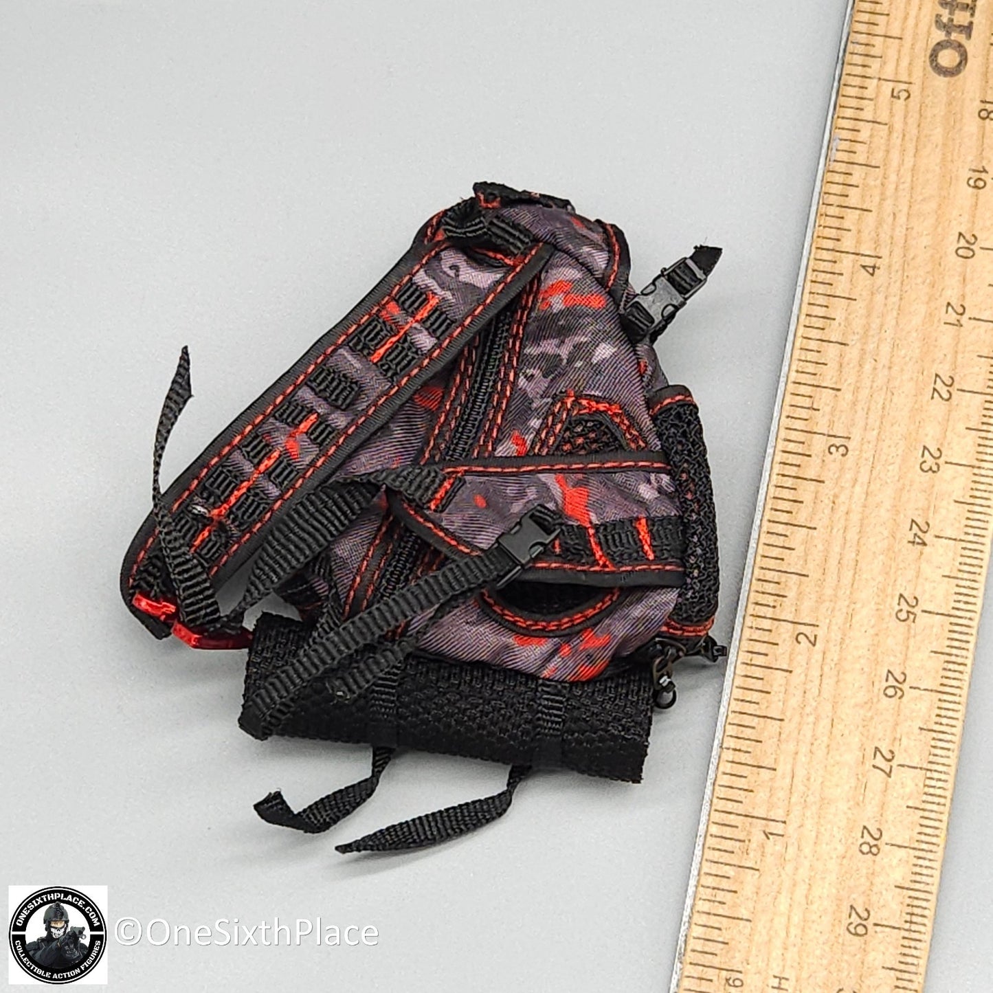 1:6 scale Fire Girl Female CQB Tactical Agent Grey Multicam Backpack 12" Figure