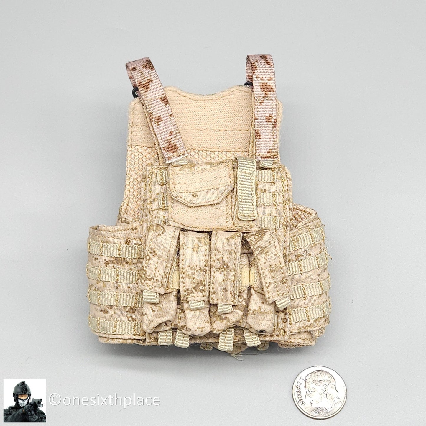 1:6 Easy & Simple Frozen Night Assault AOR1 Plate Carrier w/ MP7 Pouches