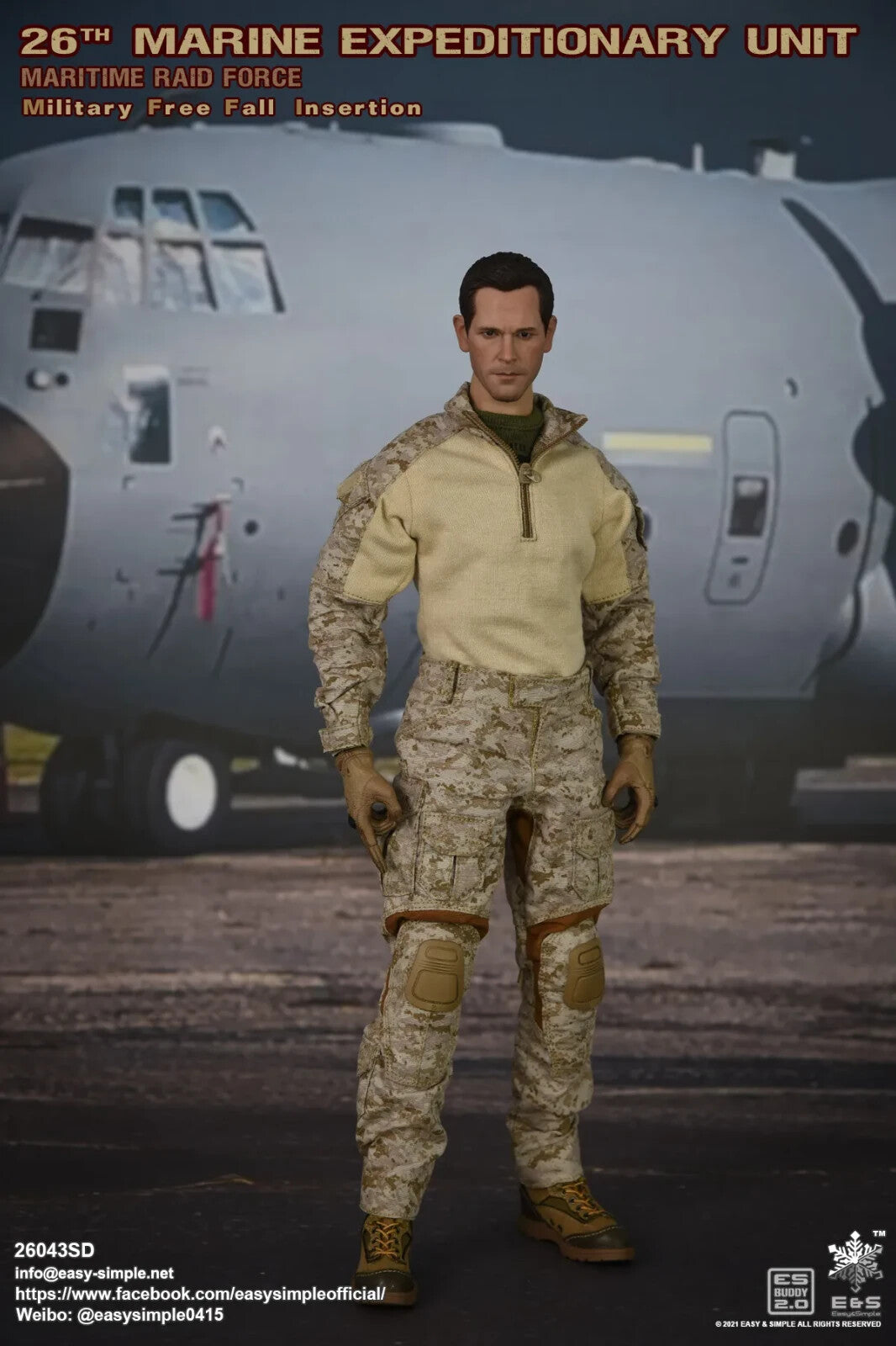 1:6 scale Easy & Simple Desert MARPAT Gen 3 Combat Pants for 12" Figures