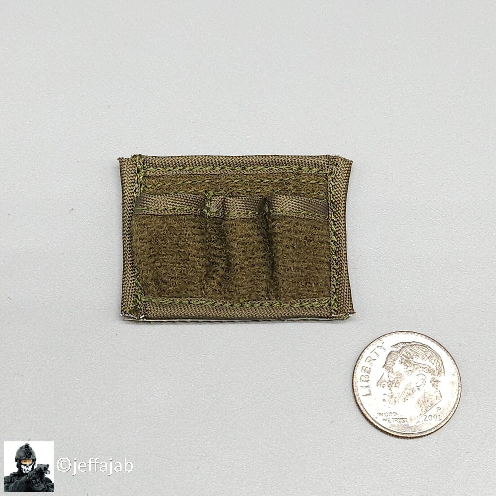 1:6 Easy & Simple Delta Force Chronology 2006 Green Triple M4 Mag Pouch Shingle