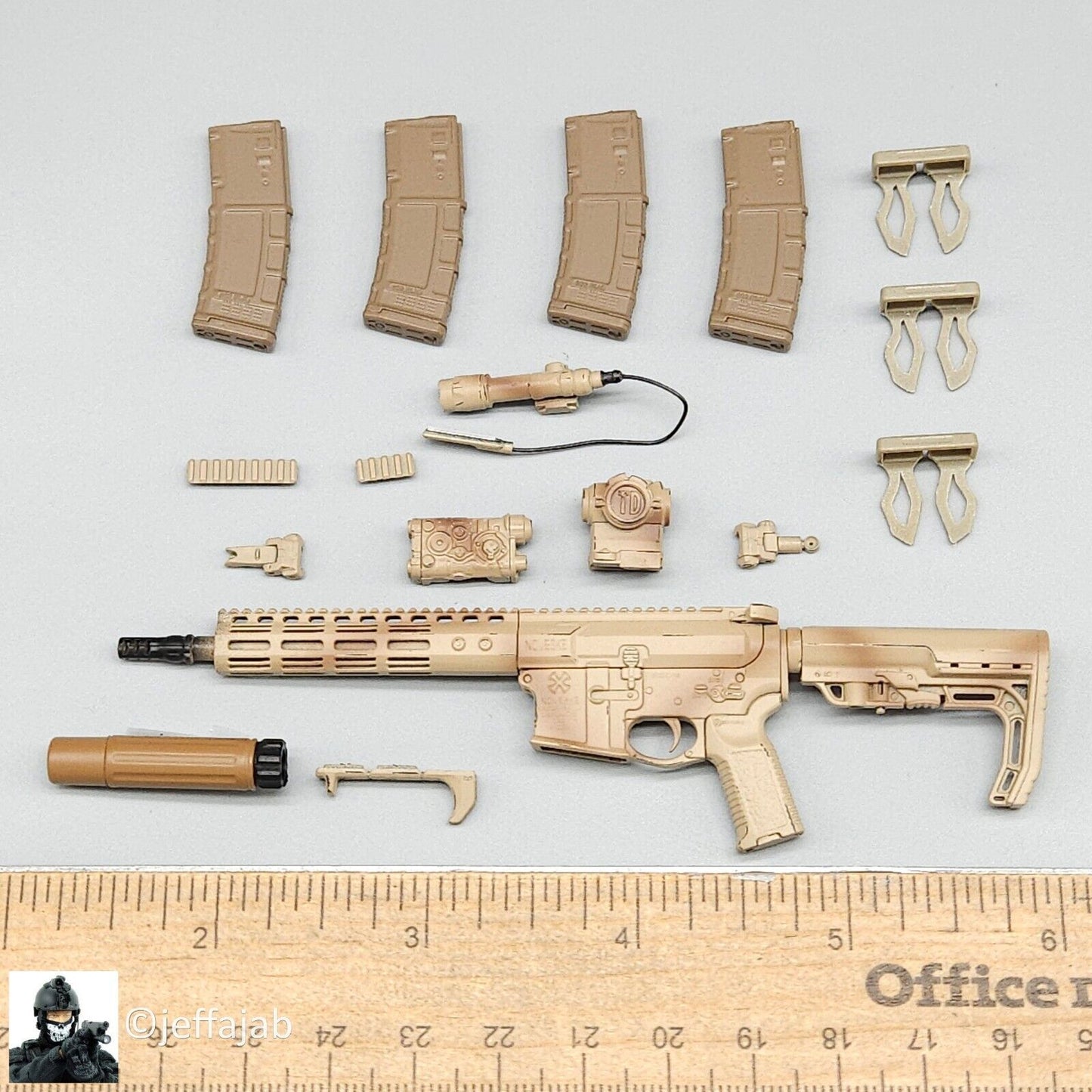 1:6 Easy & Simple CBRN Assault Team Special Ver. M4 Rifle Set for 12" Figures