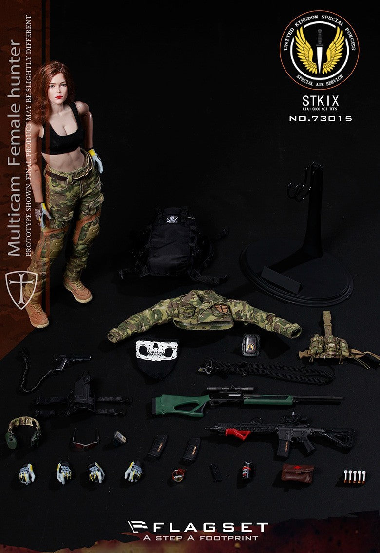 1:6 scale Flagset Female Hunter Remington 870 Shotgun for 12" Figures
