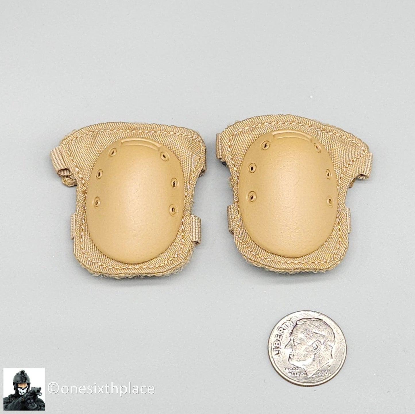 1:6 King's Toy USMC SRT Tan Knee Pads for 12" Figures
