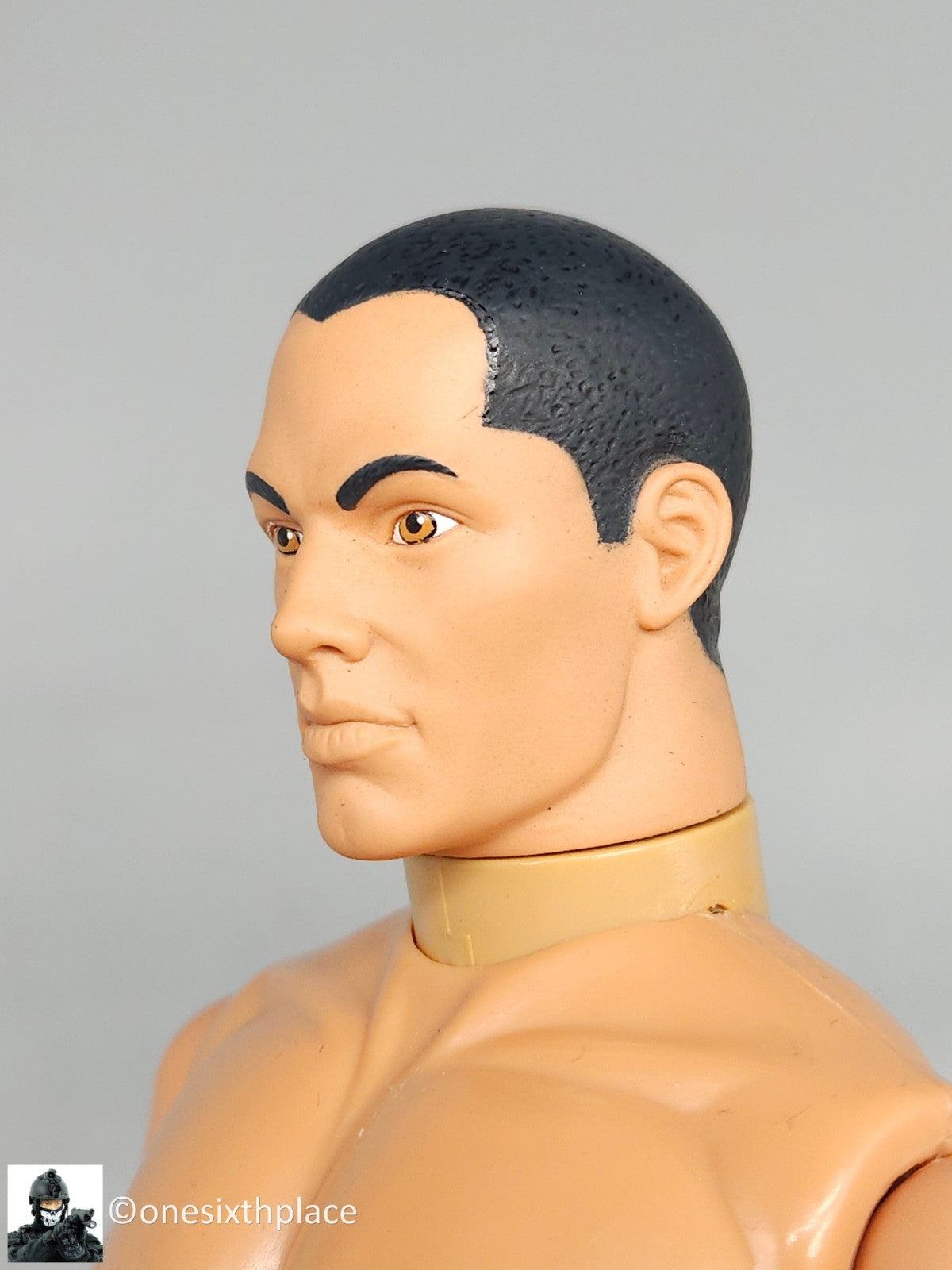 1:6 scale Hasbro GI Joe 1996 Male Nude Body Black Hair Brown Eyes 12" Figure