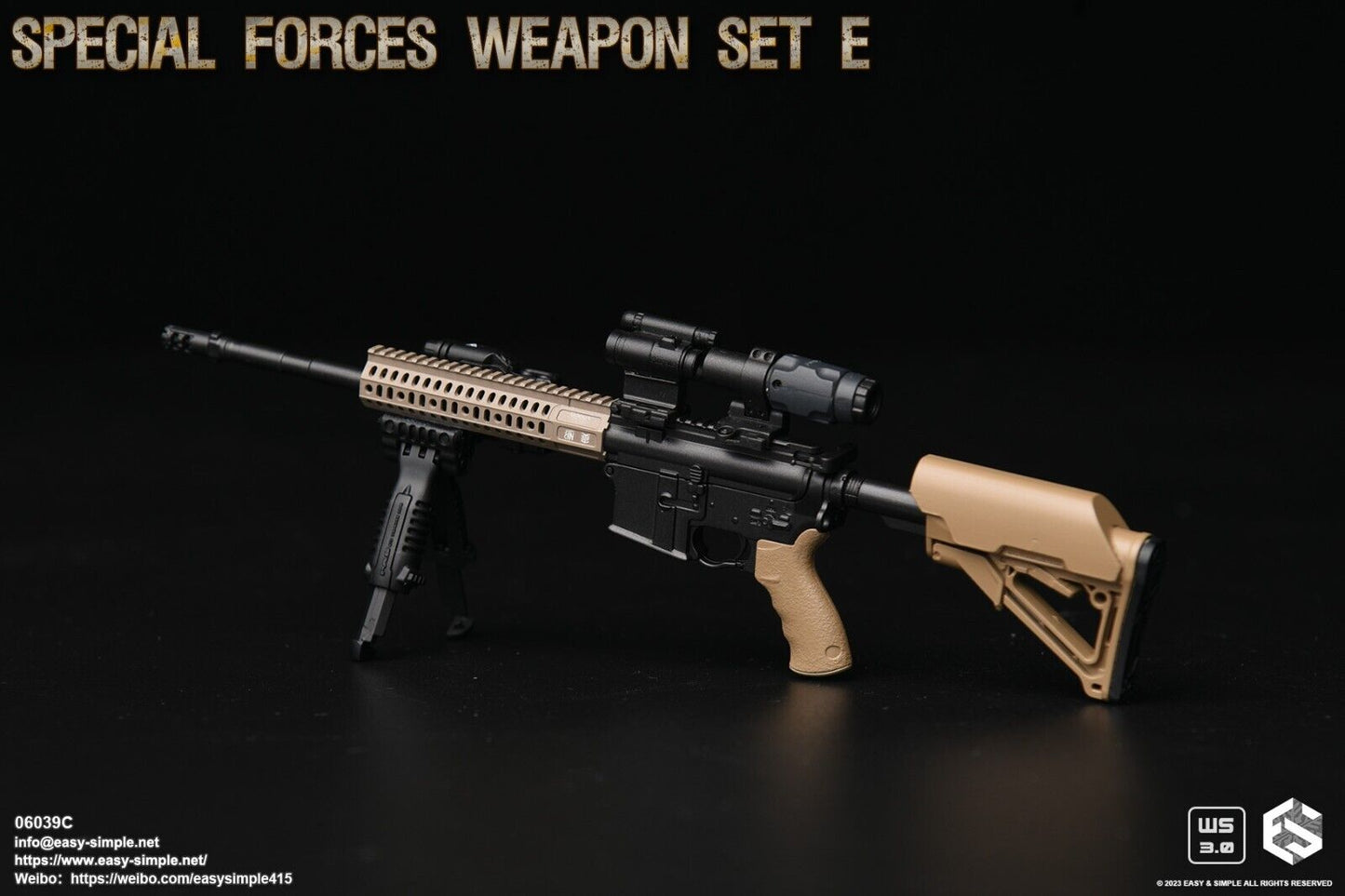 1:6 scale Easy & Simple Special Forces Weapon Set E for 12" Figures 06039C