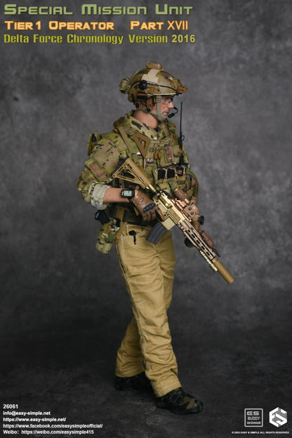 1:6 Easy & Simple Delta Force Chronology 2016 Multicam Jacket for 12" Figures