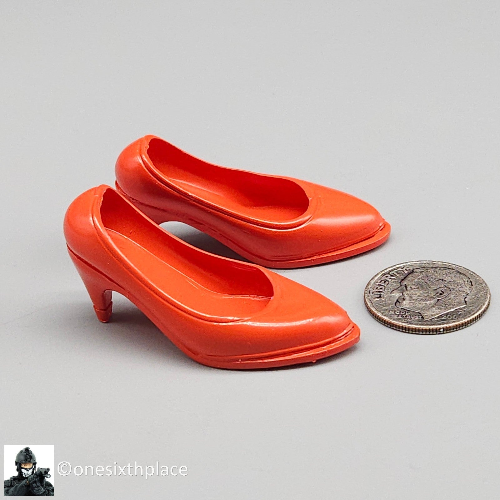 1:6 Triad Toys Female Red High Heels Shoes Style A (Short Heel) 12" Figures