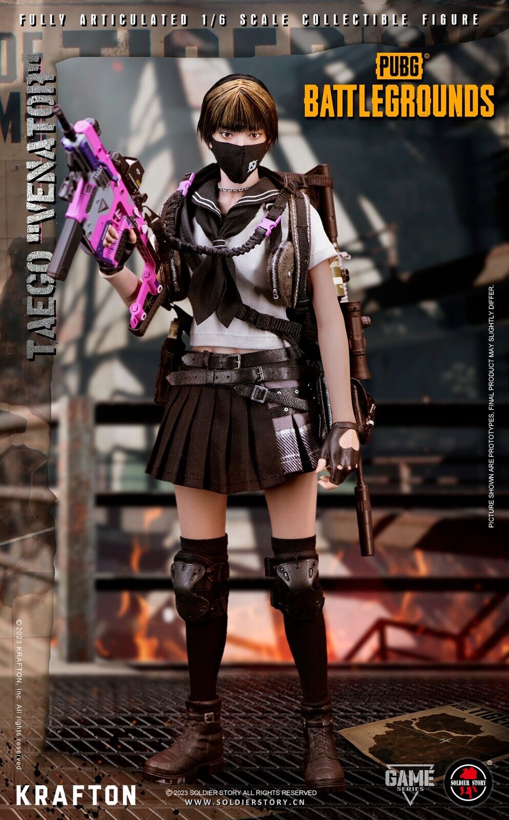 1:6 Soldier Story PUBG Battlegrounds Female Taego Shoulder Harness w/ Pouches