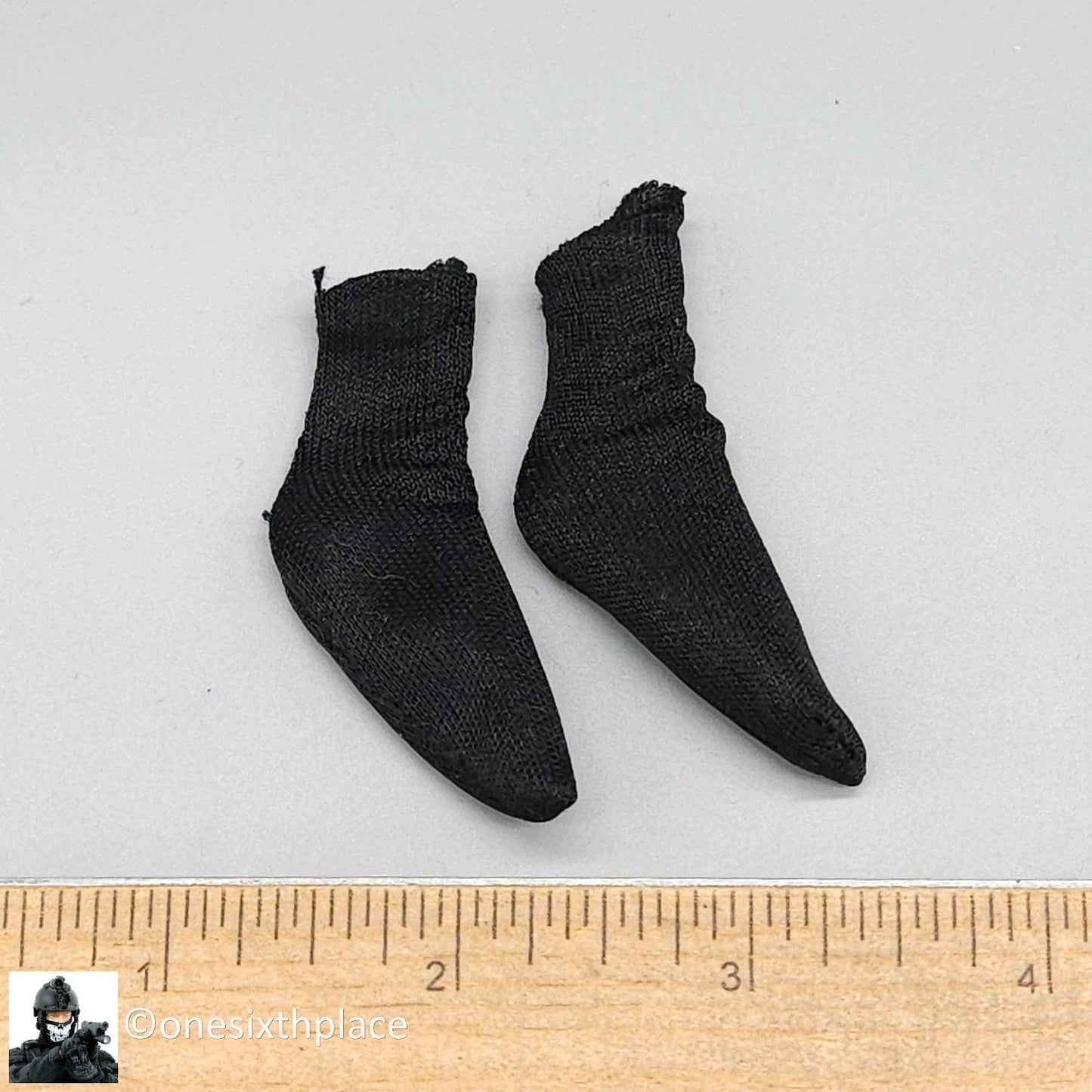 1:6 scale Dragon CIA Agent Jones Black Ankle Socks for 12" Figures