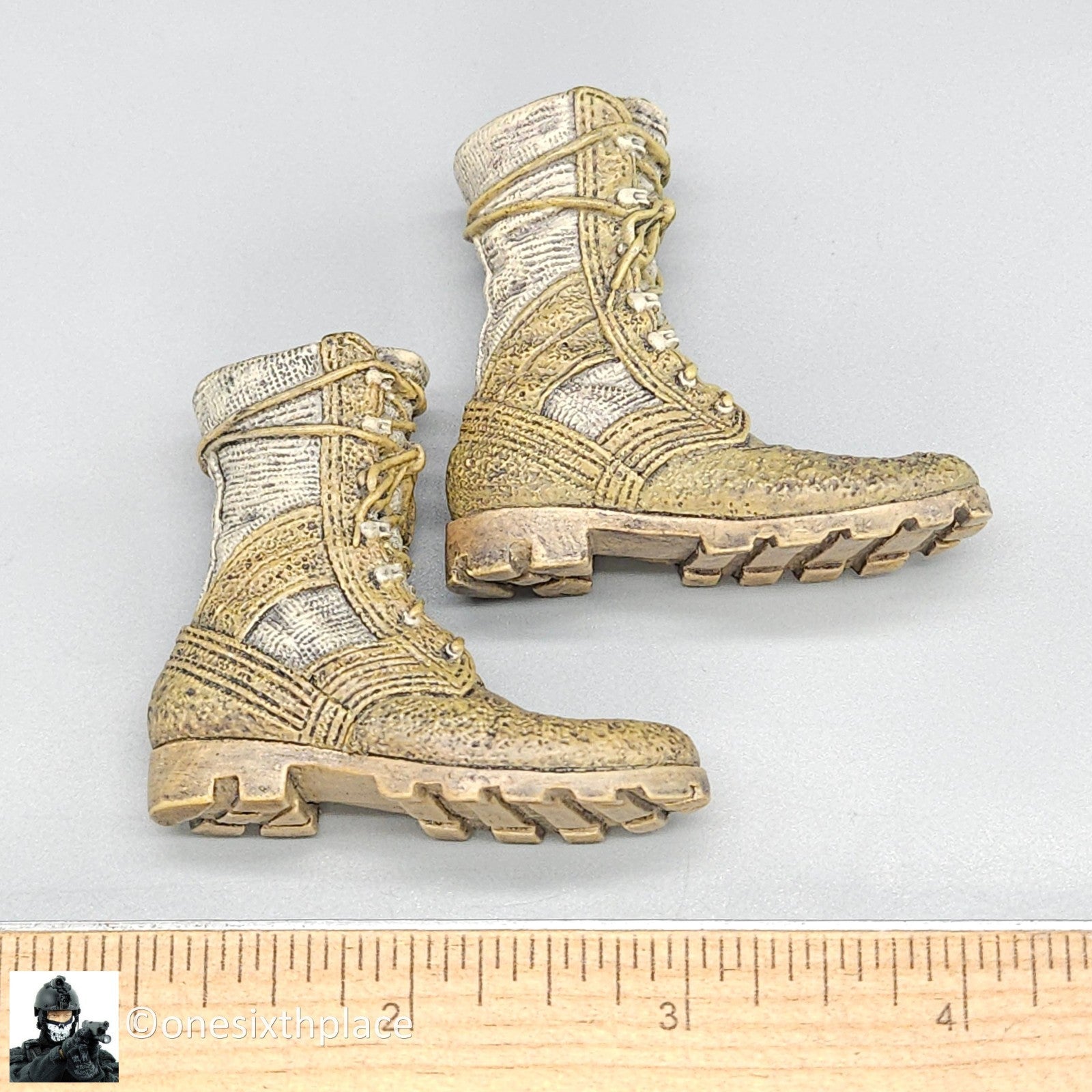 1:6 scale BBI Australian SASR Sean Bannon Tan Combat Boots for 12" Figures