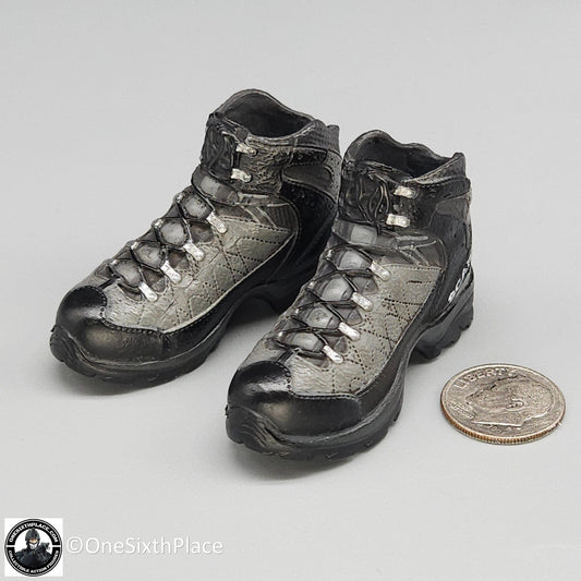 1:6 scale Easy Simple Scarpa GTX Shoes (Grey) for 12" Figures