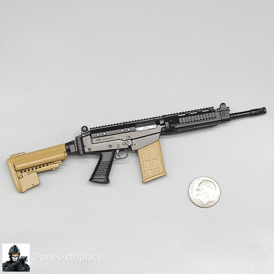 1:6 Easy & Simple PMC Weapon Set SA 58 7.62 Assault Rifle FDE for 12" Figures