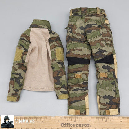 1:6 Easy & Simple French Airborne CCE Camo Combat Uniform for 12" Figures