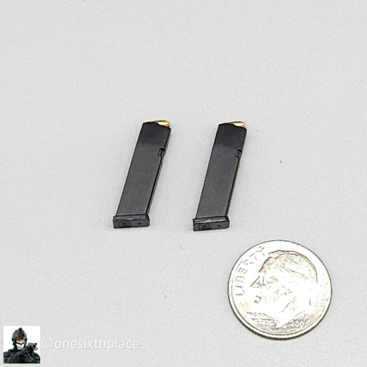 1:6 scale Easy & Simple 9mm Pistol Ammo Mag (x2) for 12" Figures