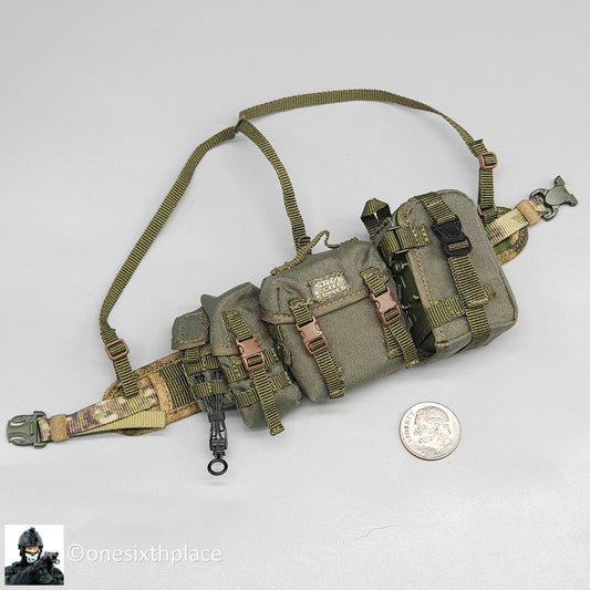 1:6 scale DamToys Russian Spetsnaz FSB Gunner Y-Strap Belt w/ Pouches