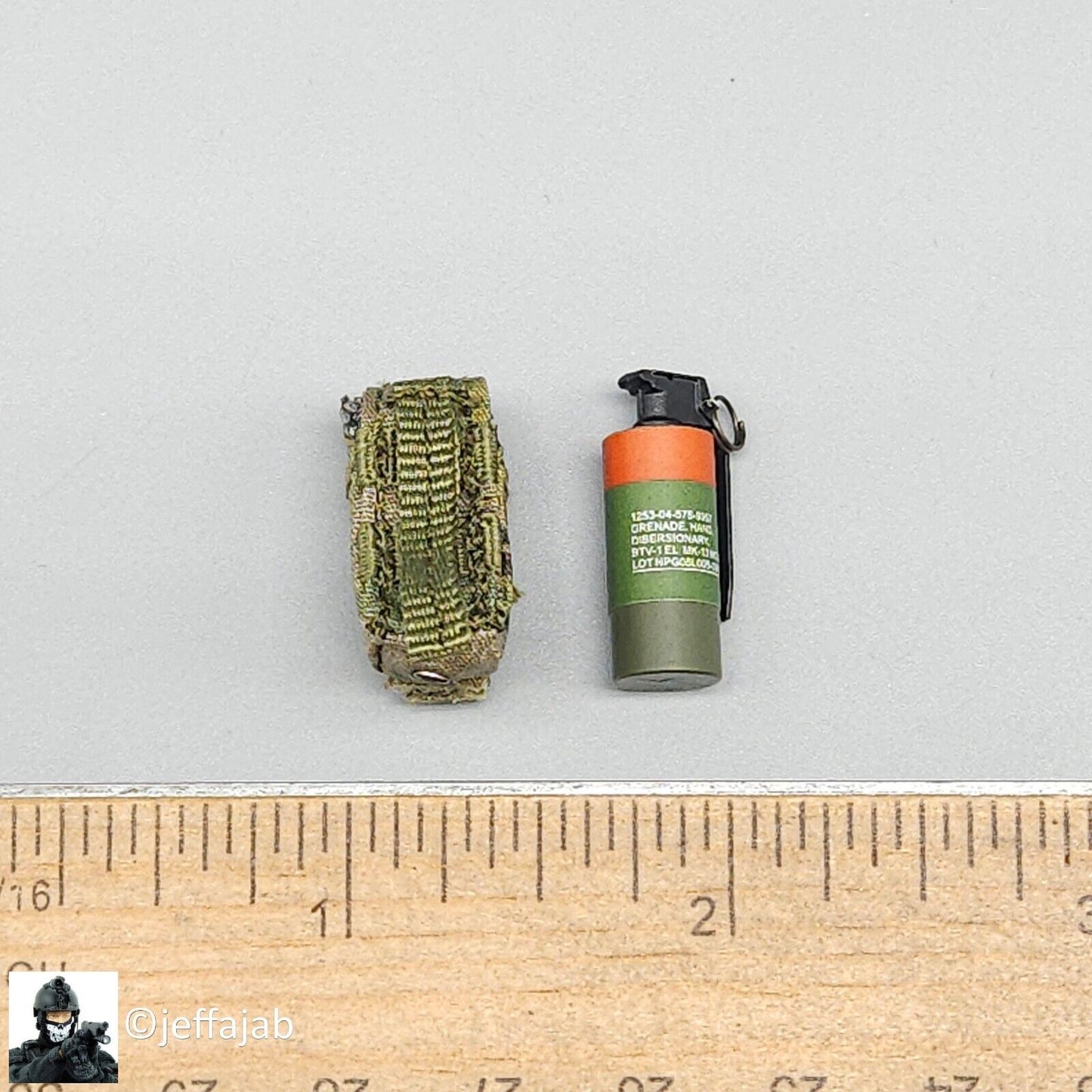 1:6 Easy & Simple Delta Force Chronology 2016 Flash Grenade w/ Multicam Pouch