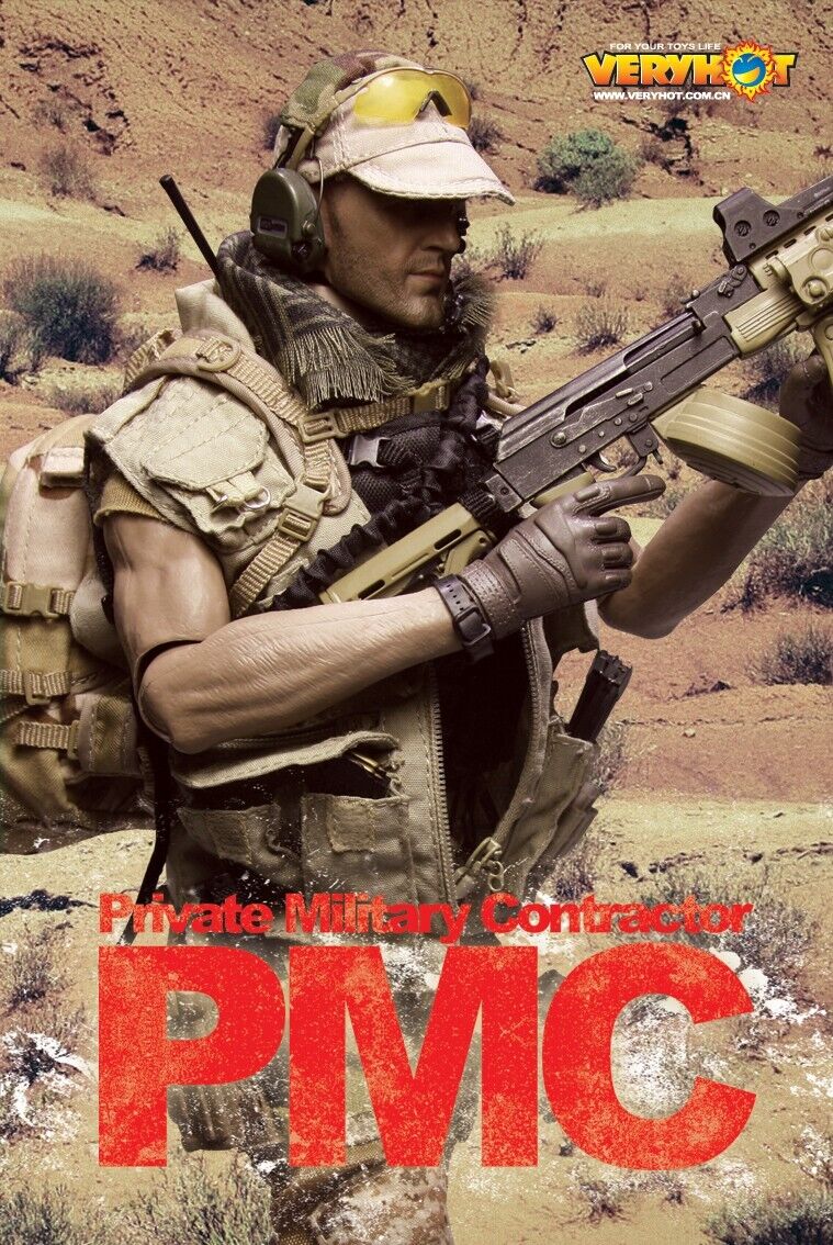 1:6 Very Hot Toys PMC Tactical Gloved Hands for 12" Figures VHT