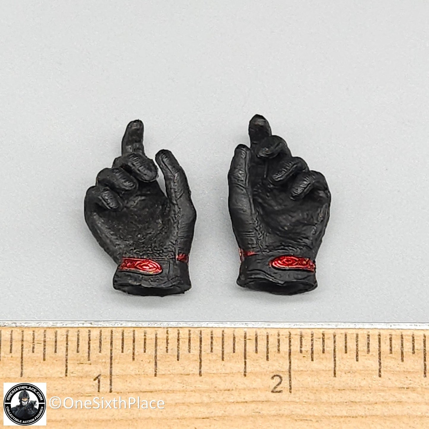 1:6 scale Fire Girl Female CQB Tactical Agent Black Red Gloves for 12" Figures