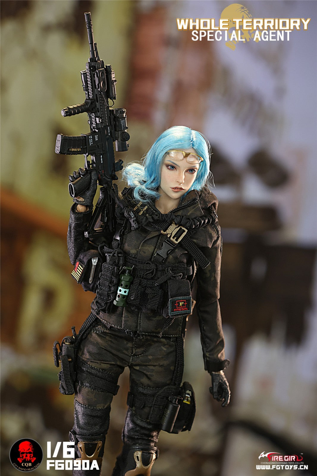 1:6 scale Fire Girl Female CQB Tactical Agent Green Multicam Leg Pouch