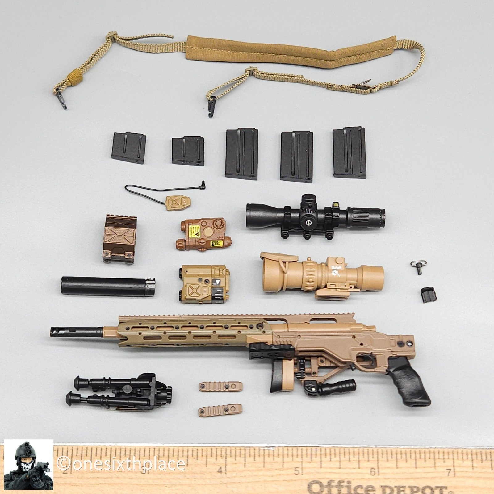 1:6 Easy & Simple Coalition Force SRL Sniper Rifle for 12" Figure 26065SC