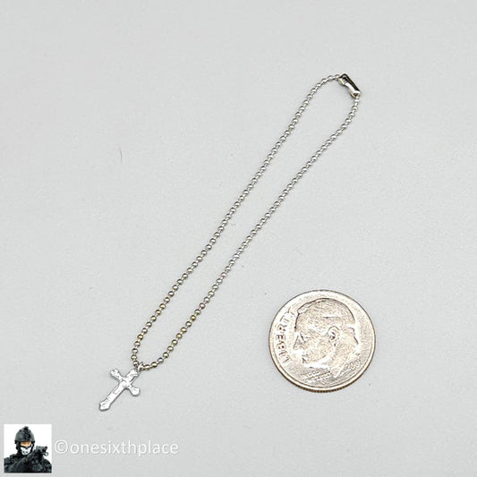 1:6 DiD WWII US 2nd Ranger Sniper Jackson Cross Necklace (Metal) for 12" Figures