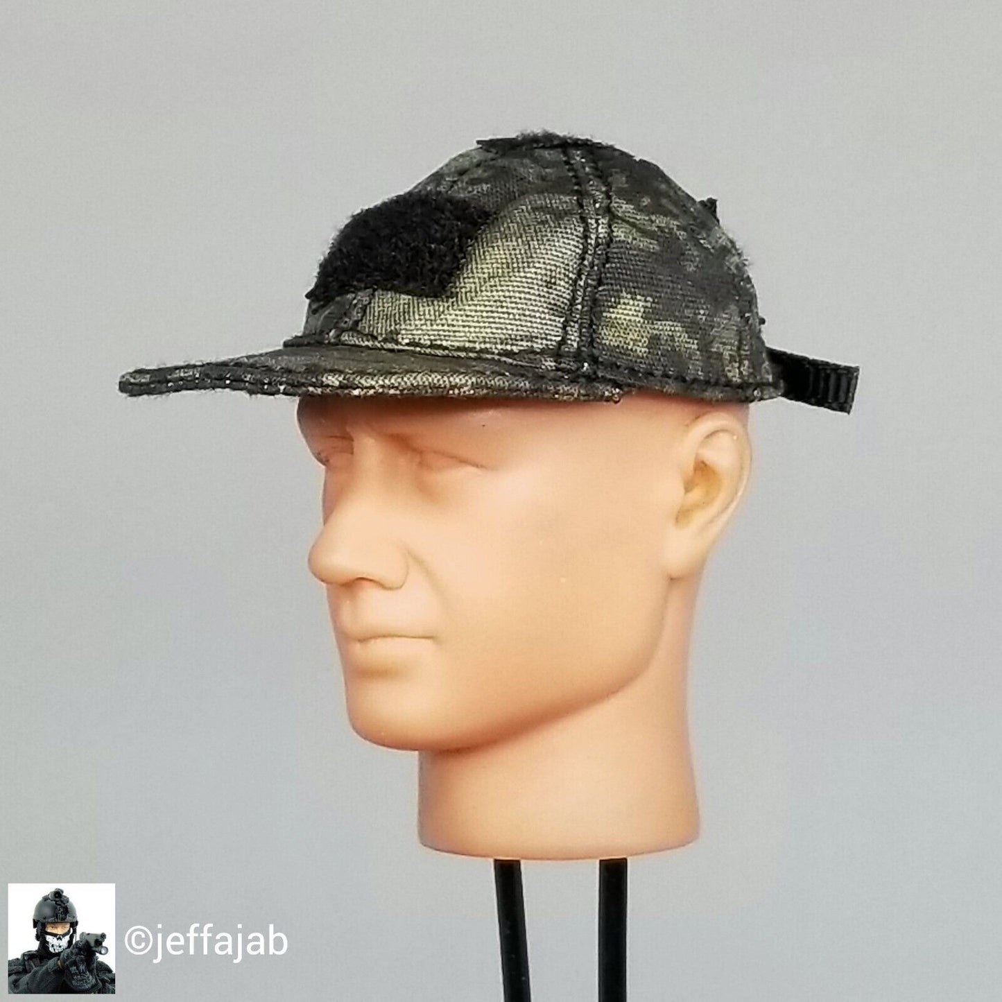 1:6 Easy & Simple Combat Control Team G3 Black Multicam Hat Cap for 12" Figure