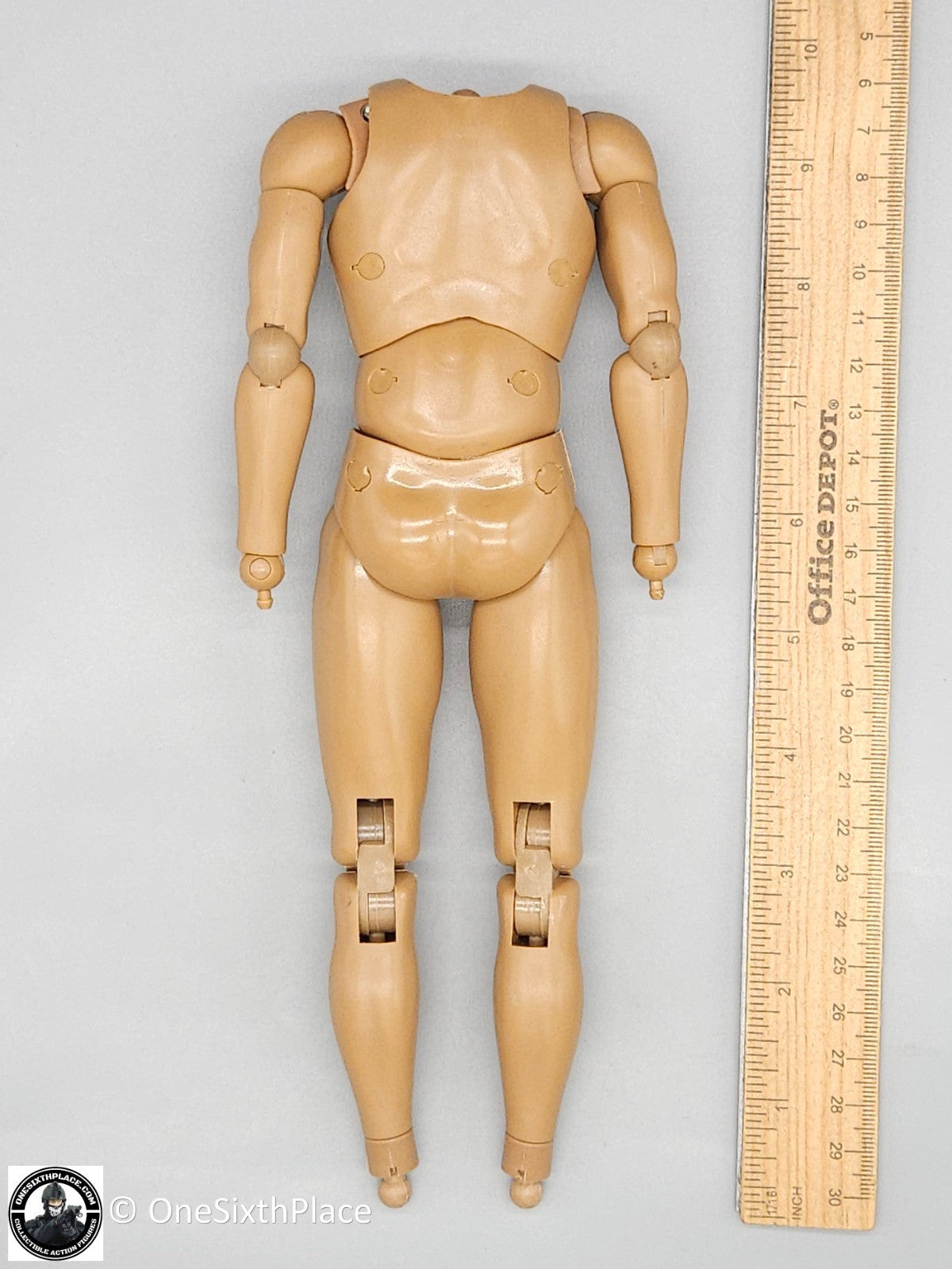 1:6 scale Coo Models Male Body w/ Wrist Pegs for 12" Figures