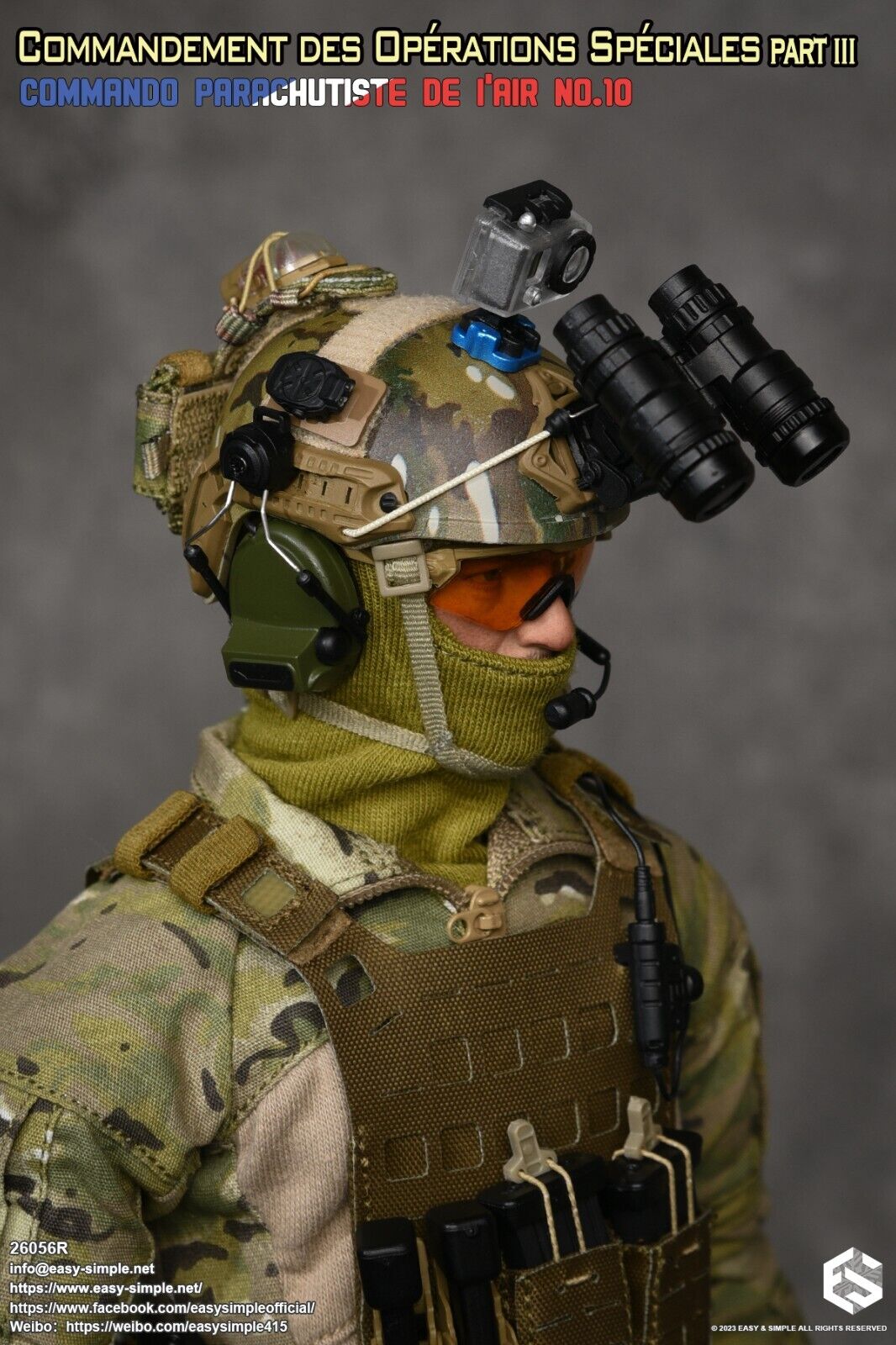 1:6 Easy & Simple French Airborne Special Operations Camera w/ Helmet Mount