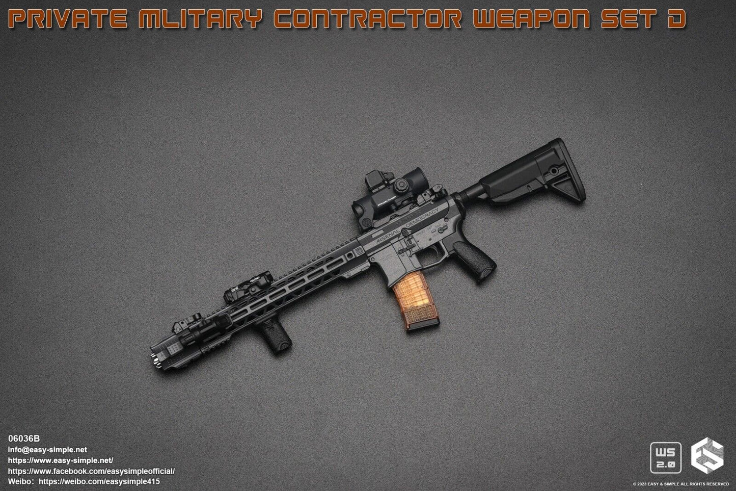 1:6 Easy & Simple Private Military Contractor Weapon Set D Ver. B for 12" Figure